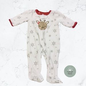 Fleece Christmas rain deer onsie